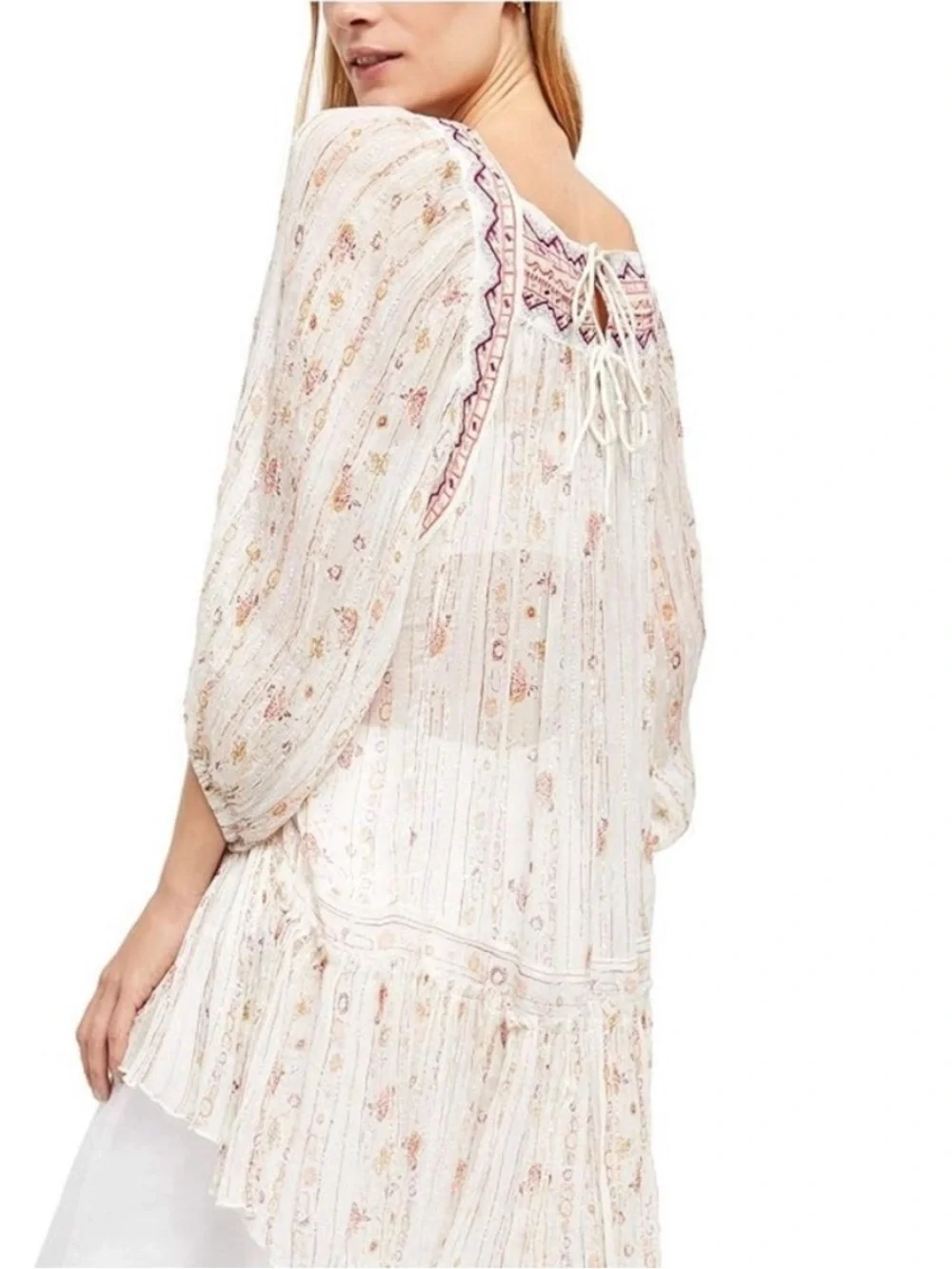 Free People Ivory Dance Magic Tunic Size Large